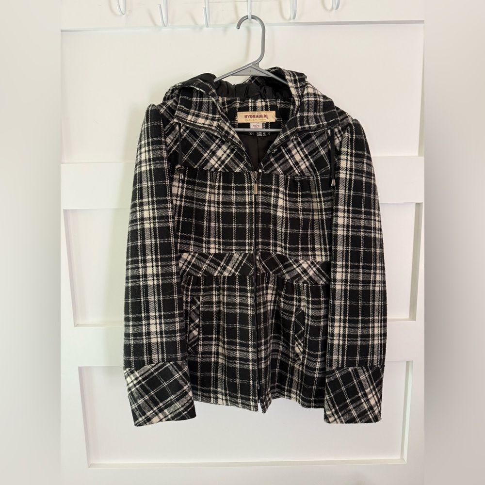 Hydraulic Black and White Plaid Jacket
